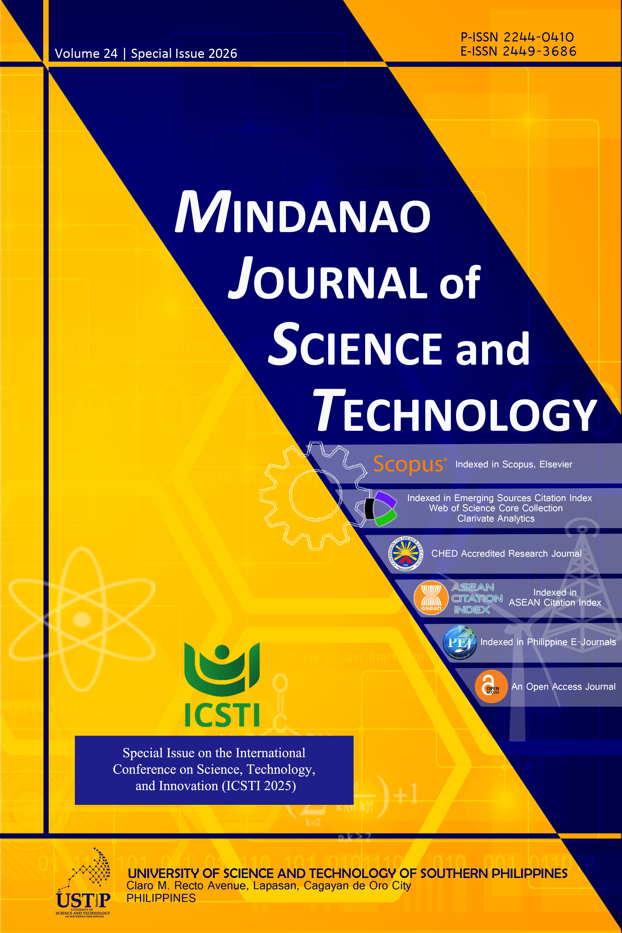 					View Vol. 24 (2026): Special Issue on International Conference on Science, Technology, and Innovation (ICSTI 2026)
				